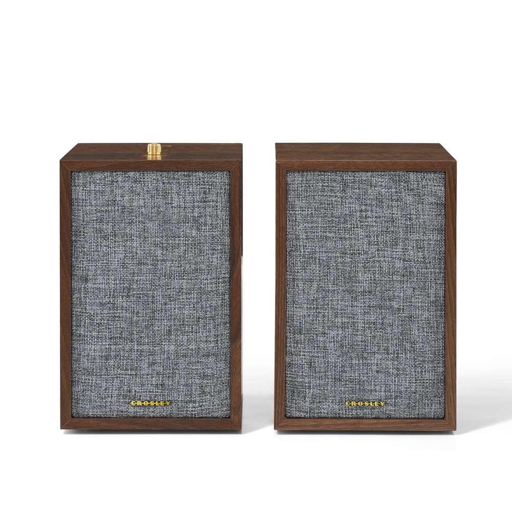 Crosley Radio - S200 Stereo Powered Bluetooth Speakers In Walnut - S200A-WA veiw 3