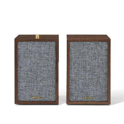 Crosley Radio - S200 Stereo Powered Bluetooth Speakers In Walnut - S200A-WA veiw 3