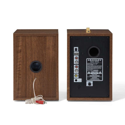 Crosley Radio - S200 Stereo Powered Bluetooth Speakers In Walnut - S200A-WA veiw 5