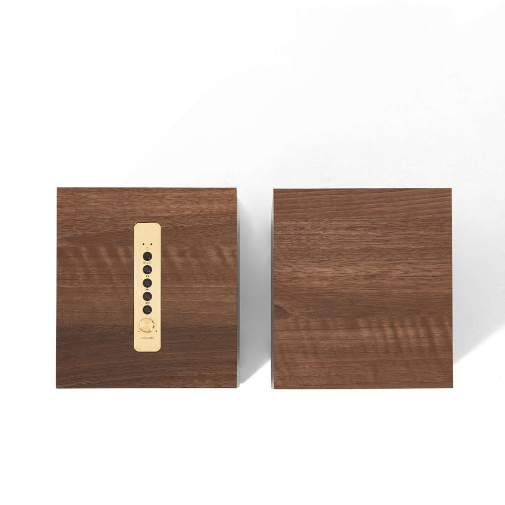 Crosley Radio - S200 Stereo Powered Bluetooth Speakers In Walnut - S200A-WA veiw 7