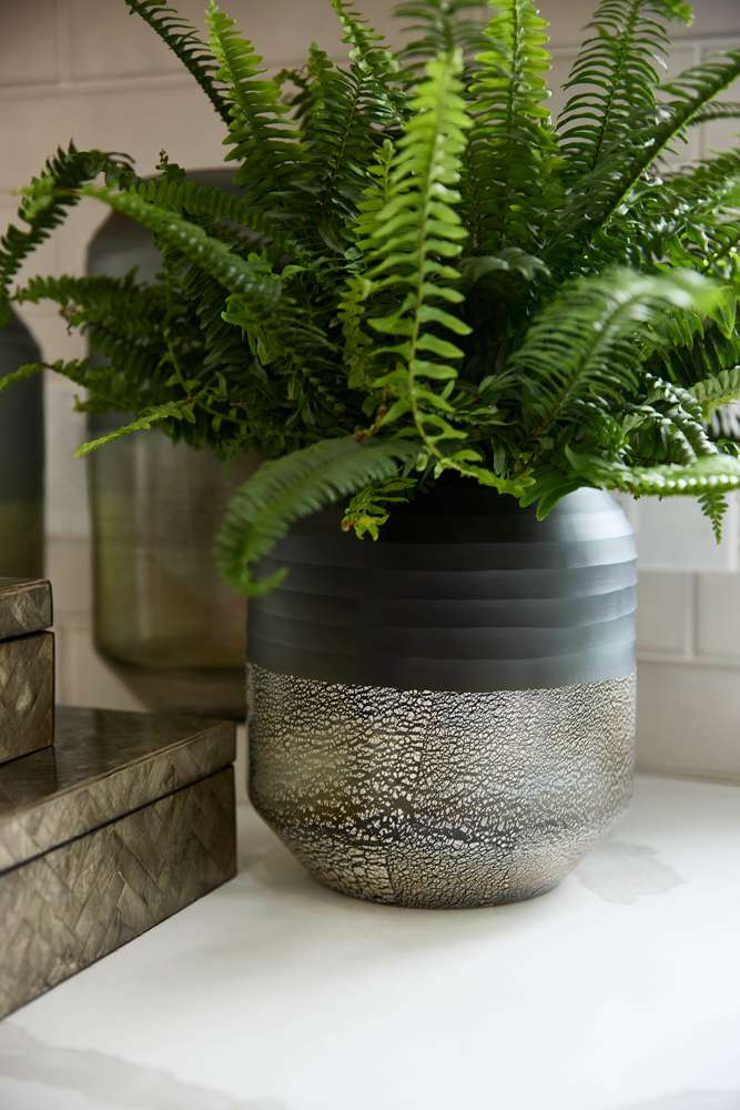 Cyan Design - Alchemy Vase in Grey and Guilded Silver - Small - 11102 veiw 2