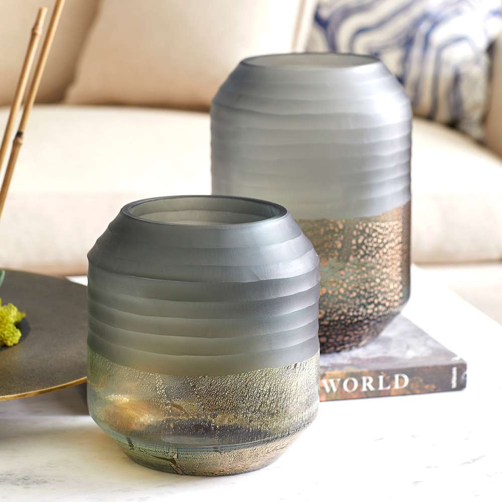 Cyan Design - Alchemy Vase in Grey and Guilded Silver - Small - 11102 veiw 8