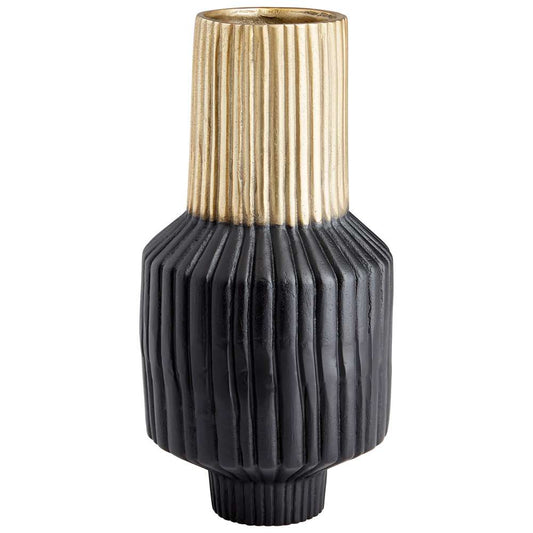 Cyan Design - Allumage Vase in Matt Black and Gold - Medium - 10625 veiw 1