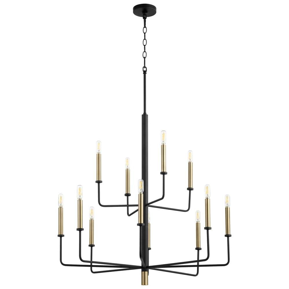 Cyan Design - Apollo Chandelier in Noir & Aged Brass - Medium - 10968 veiw 1