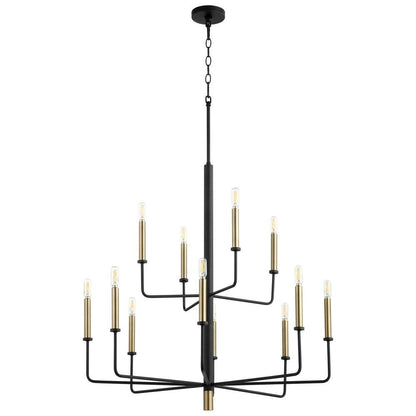 Cyan Design - Apollo Chandelier in Noir & Aged Brass - Medium - 10968 veiw 1