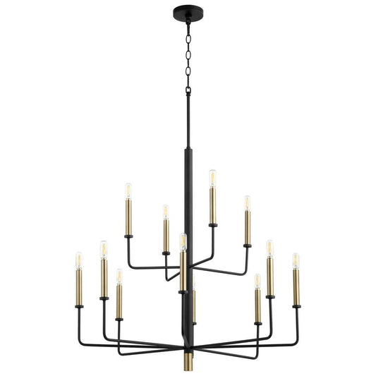 Cyan Design - Apollo Chandelier in Noir & Aged Brass - Medium - 10968 veiw 1