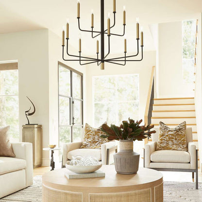 Cyan Design - Apollo Chandelier in Noir & Aged Brass - Medium - 10968 veiw 3