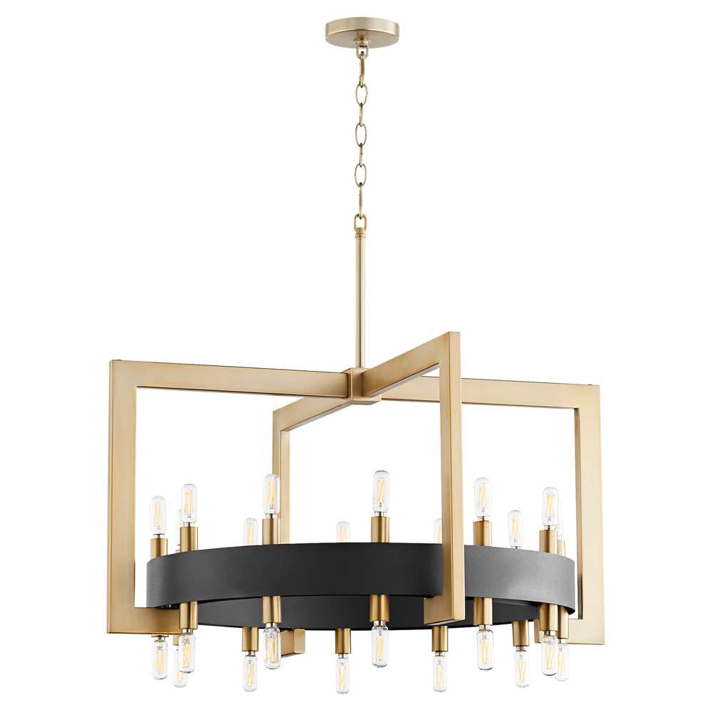 Cyan Design - Archibald Chandelier 24-Light in Noir & Aged Brass - 11269 veiw 1