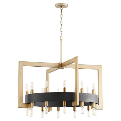 Cyan Design - Archibald Chandelier 24-Light in Noir & Aged Brass - 11269 veiw 1