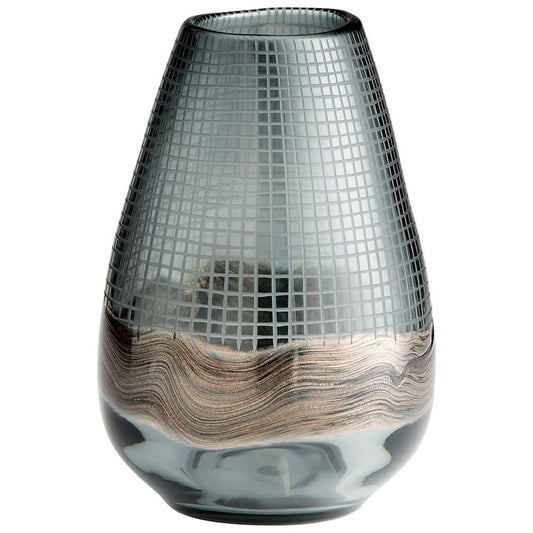 Cyan Design - Axiom Vase in Clear and Glitter Gold - Large - 09971 veiw 1