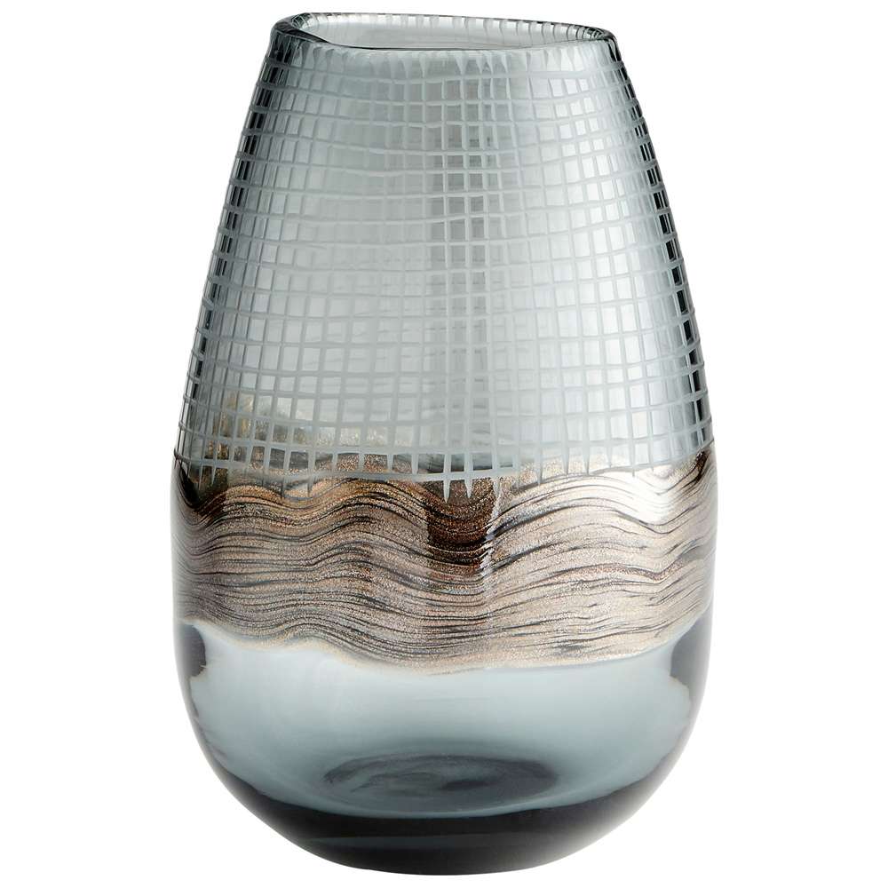 Cyan Design - Axiom Vase in Clear and Glitter Gold - Small - 09970 veiw 1