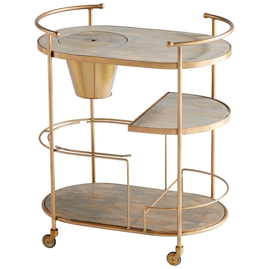 Cyan Design - Barcraft Bar Cart in Antique Brass - 10687 veiw 1