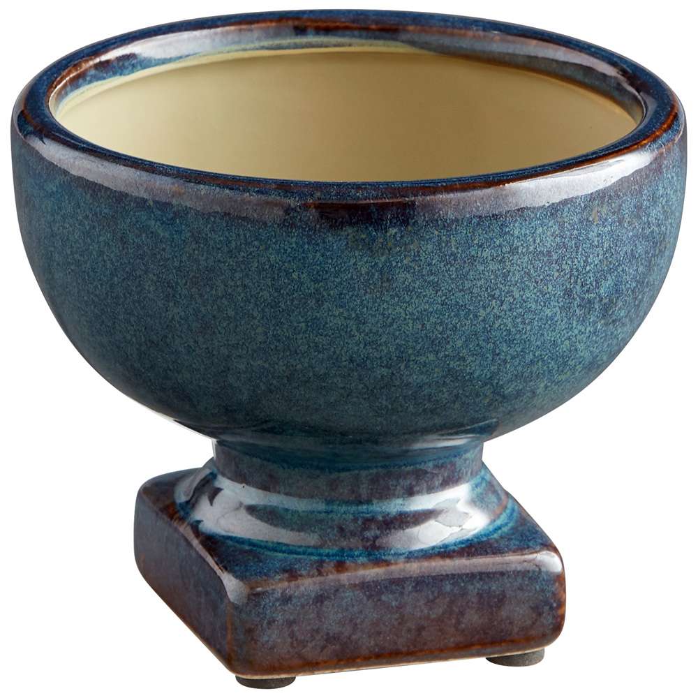 Cyan Design - Big Sky Planter in Blue Glaze - Small - 11045 veiw 1