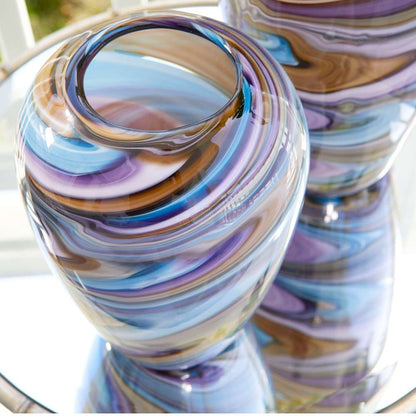 Cyan Design - Borealis Vase in Sky Blue Cafe Swirl - Small - 09523 veiw 2