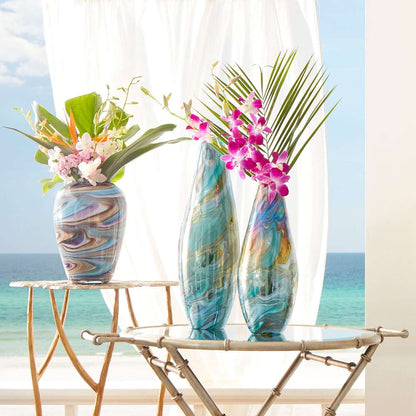 Cyan Design - Borealis Vase in Sky Blue Cafe Swirl - Small - 09523 veiw 5