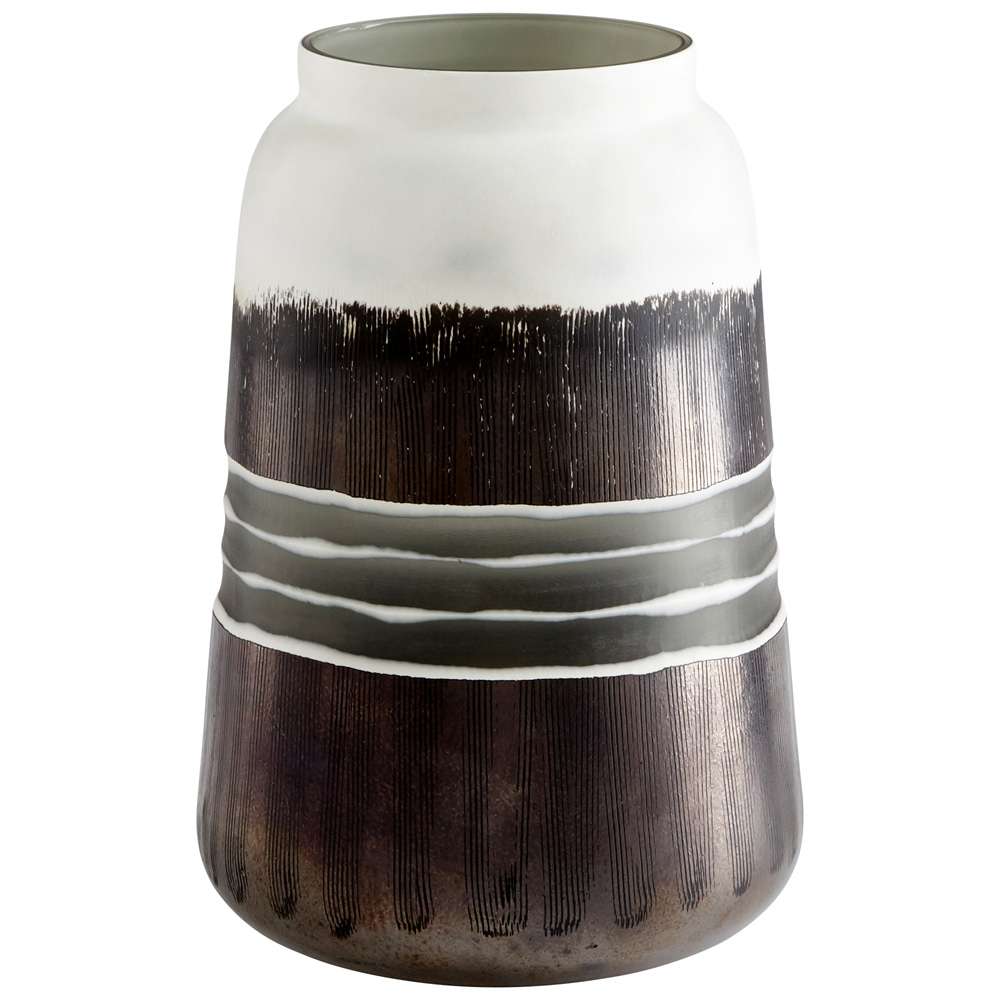 Cyan Design - Borneo Vase in Black and White - Medium - 10854 veiw 1