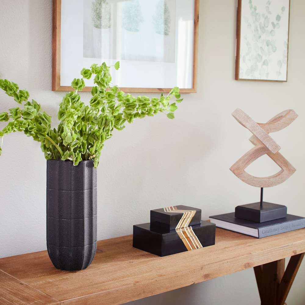 Cyan Design - Brutalist Vase in Grey - Large - 11189 veiw 3
