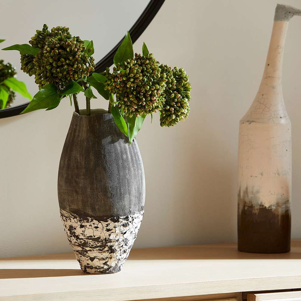 Cyan Design - Calypso Vase in Off White in Brown - Medium - 11412 veiw 2