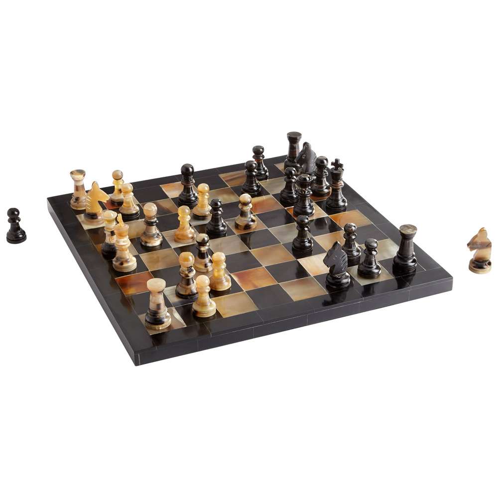 Cyan Design - Checkmate Chess Board in Horn - 10230 veiw 1