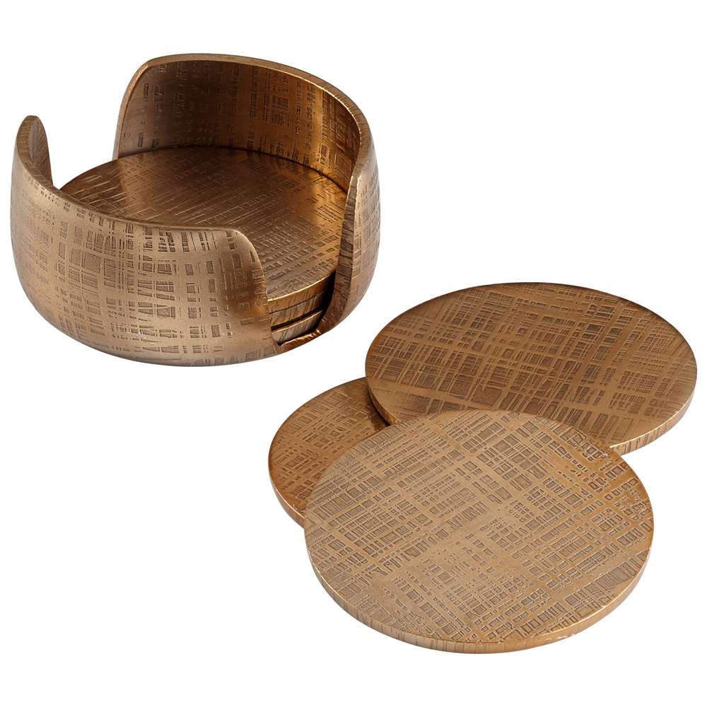 Cyan Design - Coasters in Gold - 08129 veiw 1
