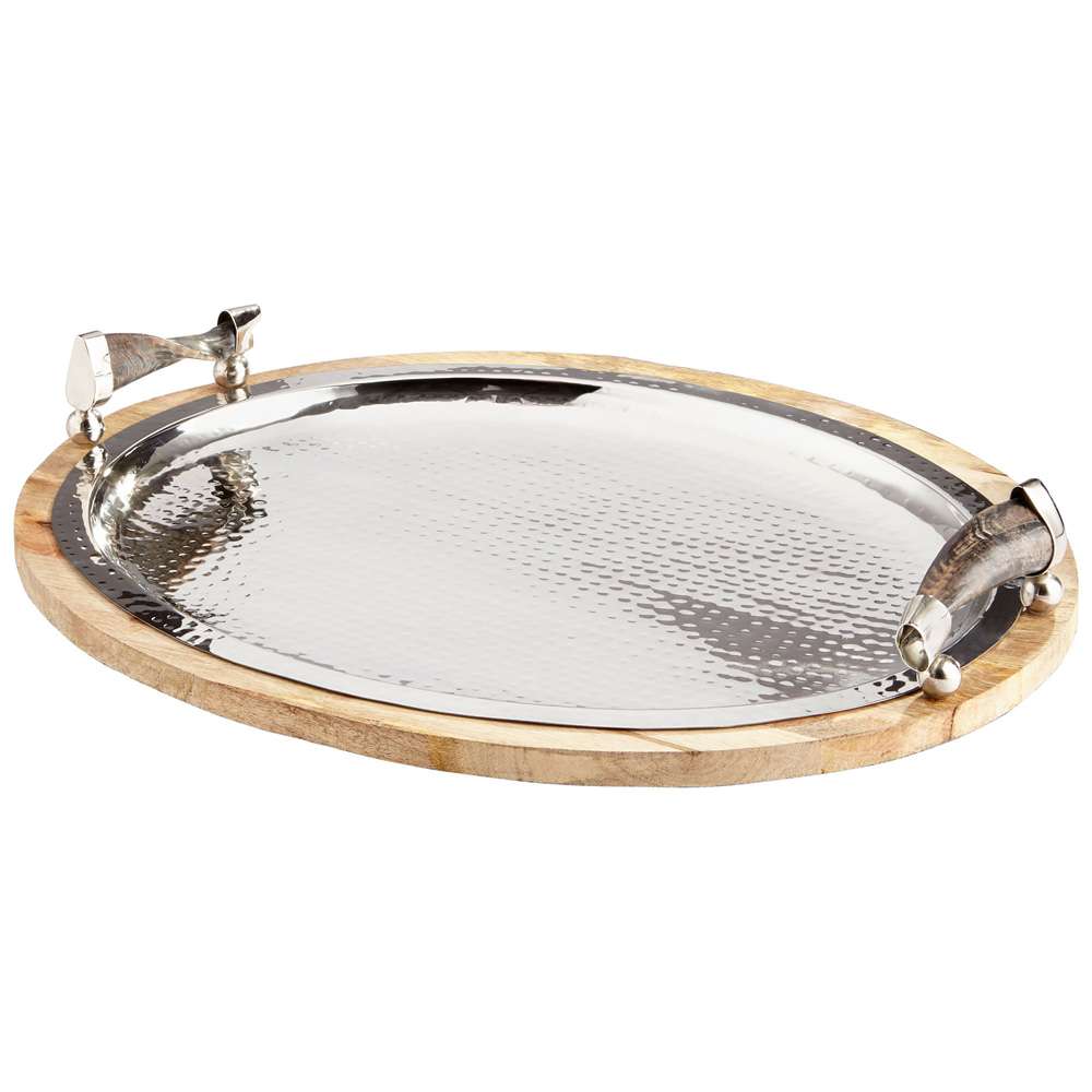 Cyan Design - Cornet Tray in Natural and Polished Nickel - 10193 veiw 1