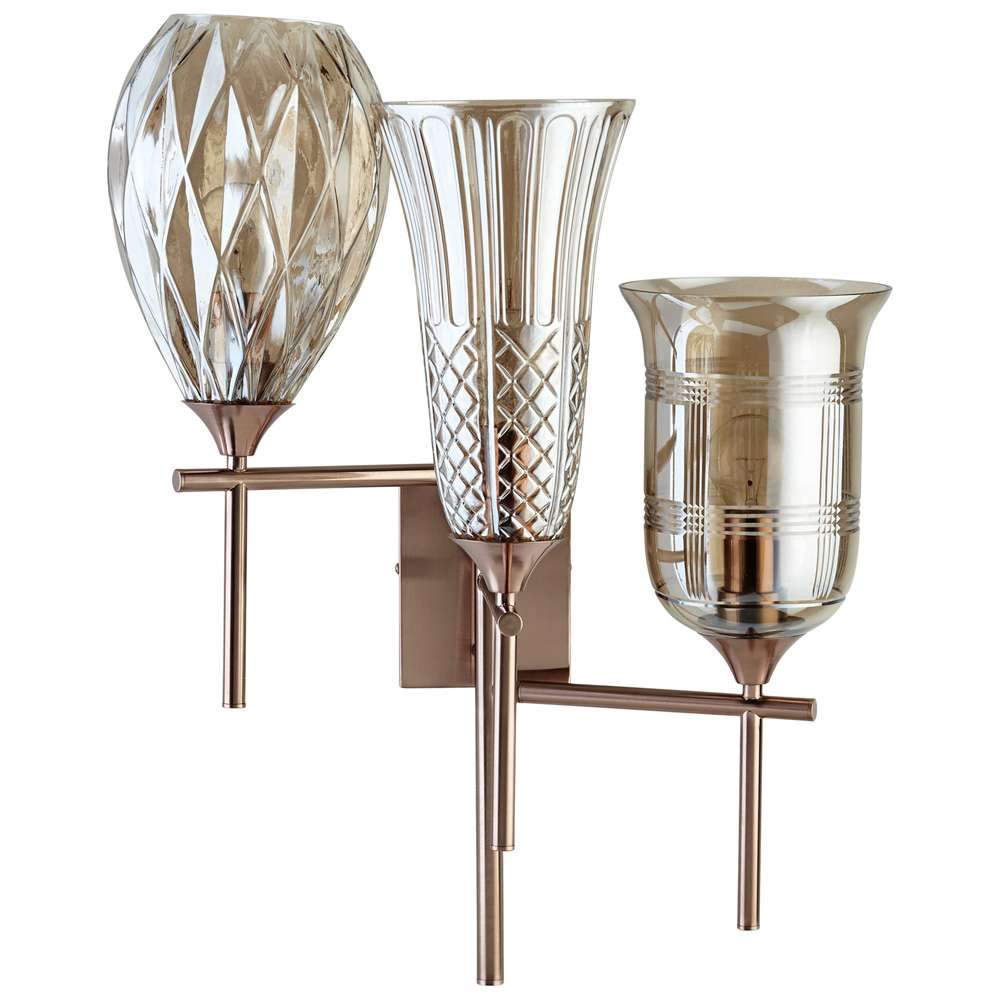 Cyan Design - Darcey Wall Bracket 3-Light in Satin Copper - 07949 - CLOSEOUT veiw 1