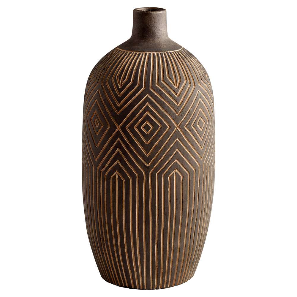 Cyan Design - Dark Labyrinth Vase in Grey - Large - 11123 veiw 1