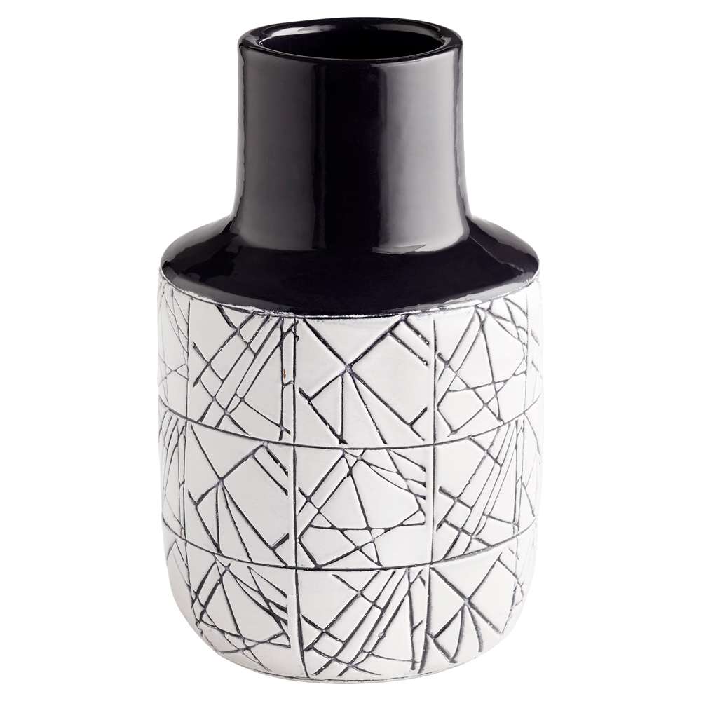 Cyan Design - Dark Zenith Vase in Blue and White - Medium - 11125 veiw 1
