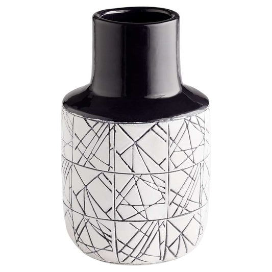 Cyan Design - Dark Zenith Vase in Blue and White - Medium - 11125 veiw 1