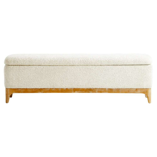 Cyan Design - Diascia Bench in White - Cream - 11380 veiw 1