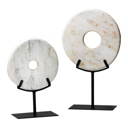 Cyan Design - Disk On Stand in White - Small - 02308 veiw 1