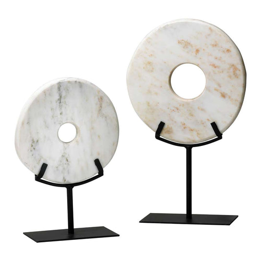 Cyan Design - Disk On Stand in White - Small - 02308 veiw 1