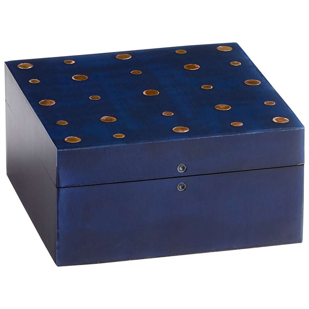 Cyan Design - Dotty Container in Black and Brass - Large - 09789 veiw 1