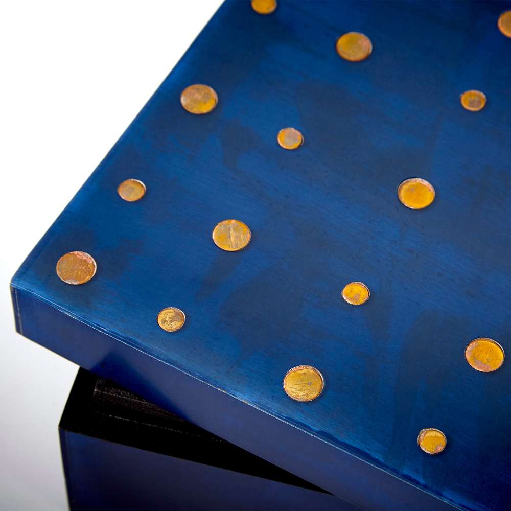 Cyan Design - Dotty Container in Black and Brass - Large - 09789 veiw 2