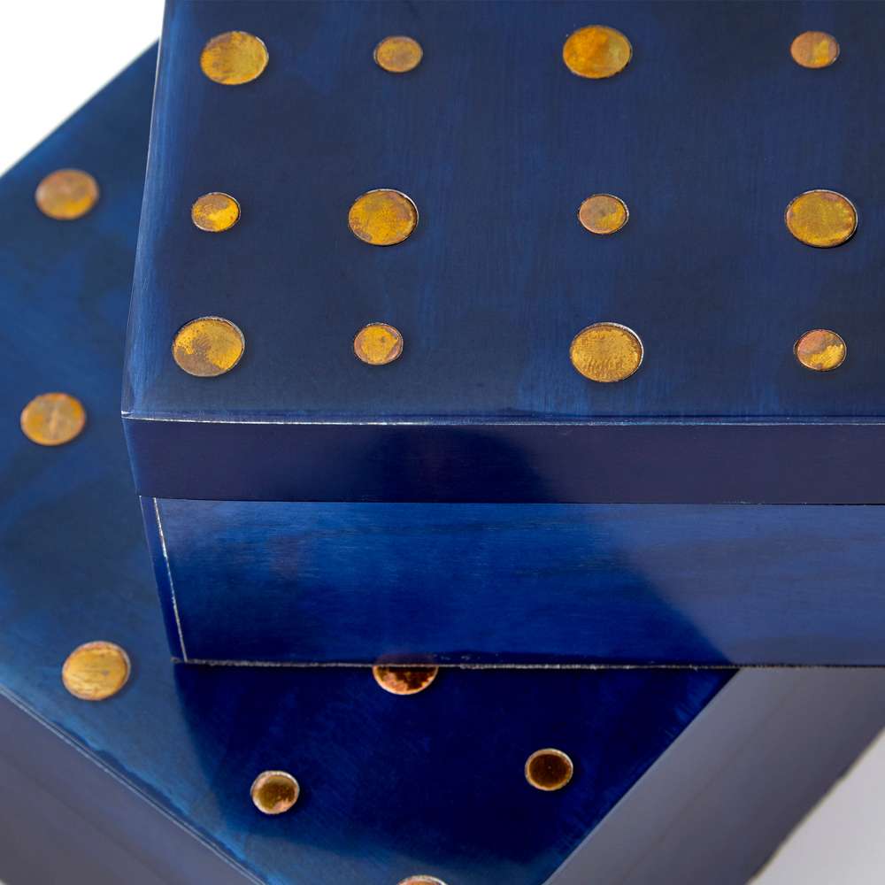 Cyan Design - Dotty Container in Black and Brass - Large - 09789 veiw 3