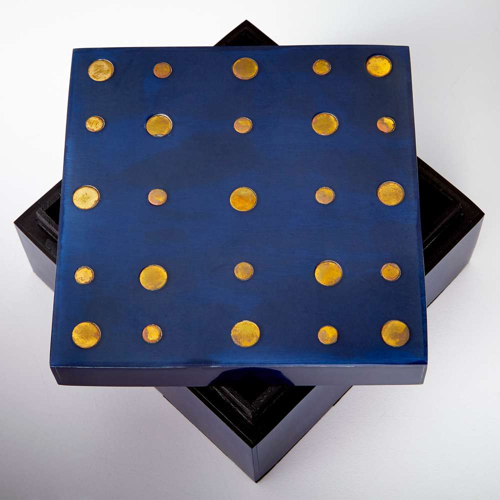 Cyan Design - Dotty Container in Black and Brass - Small - 09788 veiw 2