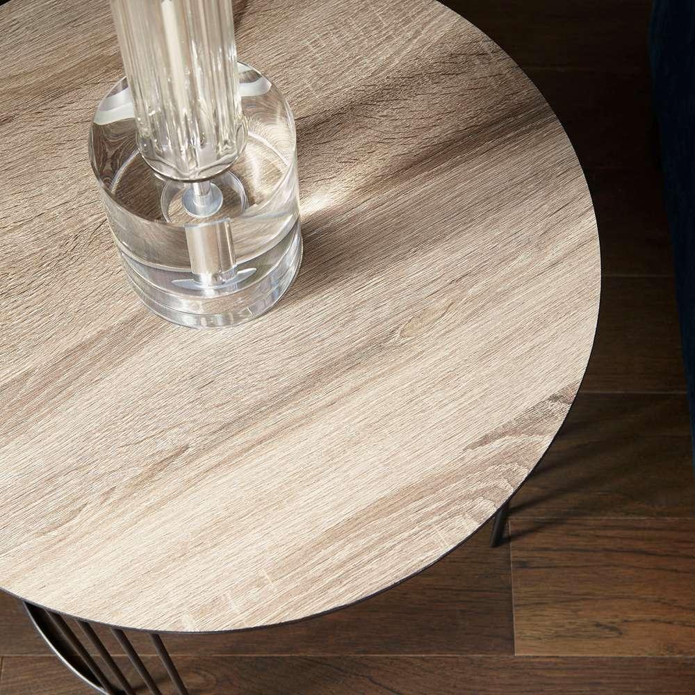 Cyan Design - Electric Moon Nesting Table in Oak Veneer and Black - 09629 veiw 2