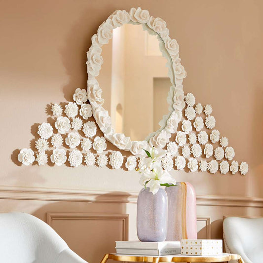 Cyan Design - Gardenia Mirror in White - 10498 veiw 2