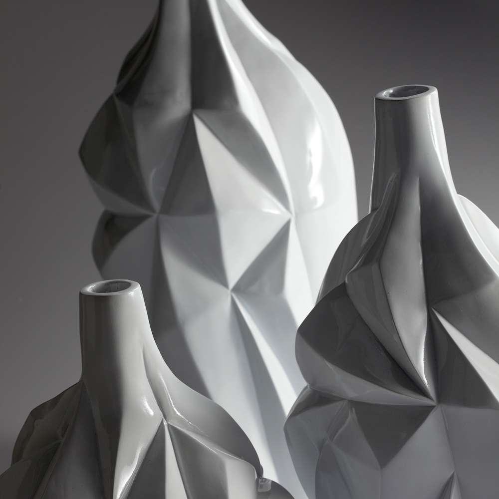 Cyan Design - Glacier Vase in Gloss White Glaze - Medium - 05000 veiw 2