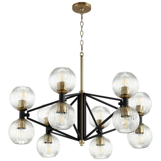 Cyan Design - Helios Chandelier in Black & Aged Brass - Large - 10966 veiw 1