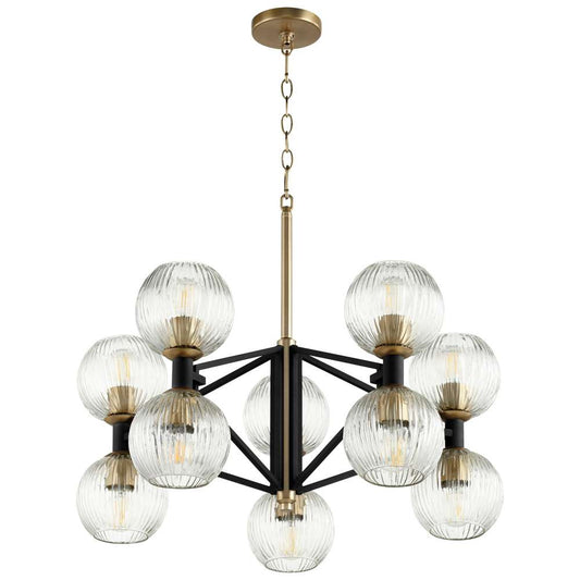 Cyan Design - Helios Chandelier in Black & Aged Brass - Small - 10965 veiw 1