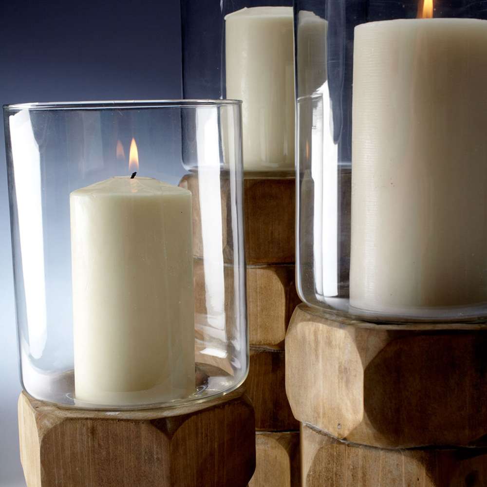 Cyan Design - Hex Nut Candleholder in Natural Wood - Large - 04741 veiw 2