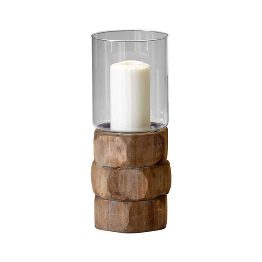 Cyan Design - Hex Nut Candleholder in Natural Wood - Medium - 04740 veiw 1