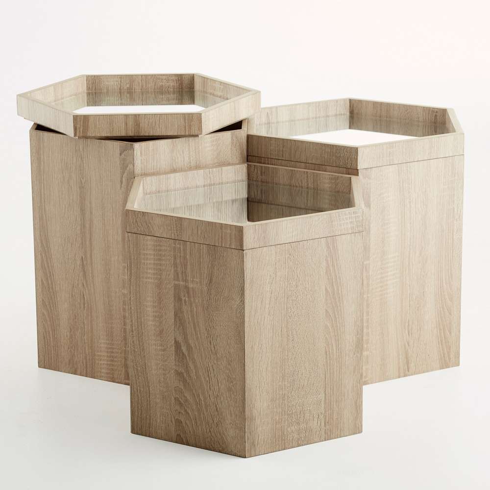 Cyan Design - Honeycomb Tray Table in Oak Veneer - Small - 09886 veiw 3