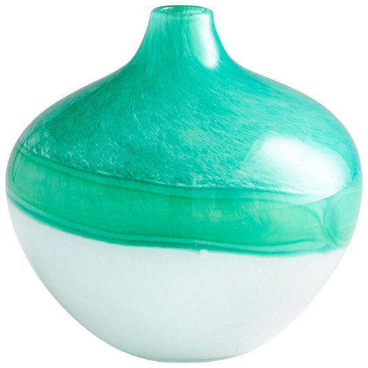 Cyan Design - Iced Marble Vase in Turquoise & White - Medium - 09520 veiw 1