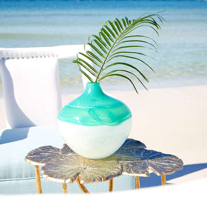 Cyan Design - Iced Marble Vase in Turquoise & White - Medium - 09520 veiw 5