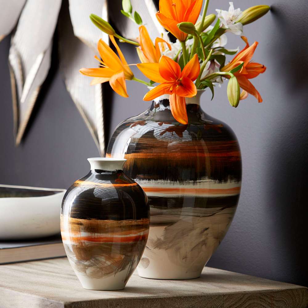 Cyan Design - Indian Paint Brush Vase #2 in Black & White & Gold - 09881 veiw 5