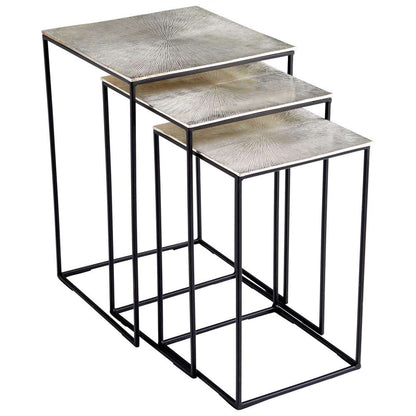 Cyan Design - Irvine Nesting Tables in Raw Nickel and Black - 09717 veiw 1