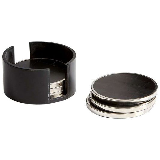 Cyan Design - Jameson Coasters in Nickel and Black - 09791 veiw 1