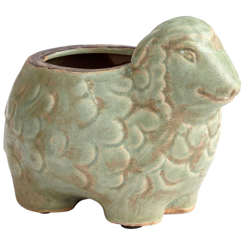 Cyan Design - Lala Lamb Planter in Green Glaze - 08763 veiw 1